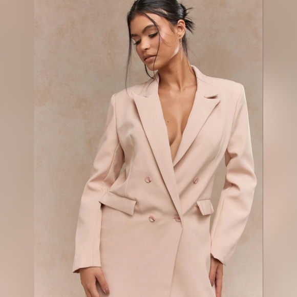 MISSGUIDED Ankle Length Longline Double Breasted Blazer - Picture 3 of 9